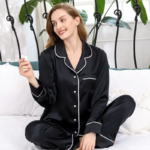 black silk night suit in pakistan by bisawears.com