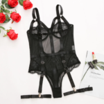Black mesh lace bodysuit lingerie for women in Pakistan
