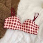 red check bra panty set for women stylish lingerie set Pakistan