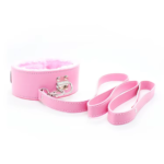 Pink BDSM collar leash in Pakistan with soft padded bondage accessory
