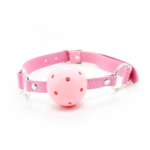 Pink BDSM mouth gag in Pakistan with adjustable bondage strap