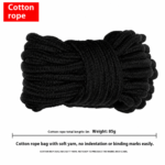 Black cotton rope accessory included in 10 PCS Black BDSM Kit in Pakistan