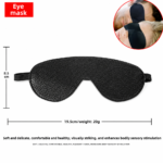 Black eye mask accessory included in 10 PCS Black BDSM Kit in Pakistan