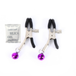 Purple nipple clamps accessory included in 10 PCS BDSM kit in Pakistan