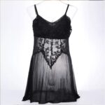 black lace chemise nightdress on display mannequin in pakistan
