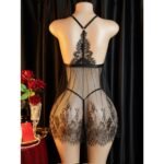 Black Lace Babydoll Nighty Open Back Display on Mannequin